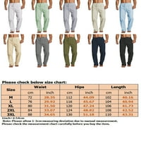 NIUER MENS PRAVNE NOG HARNE Obične elastične hlače za elastični struk s džepovima