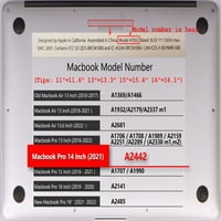 KAISHEK Tvrdi poklopac kućišta Shell SAMO kompatibilan MacBook Pro S s XDR zaslonom Touch ID tipa C Model: A2779