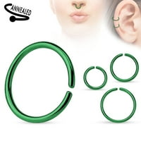 Bešavni prsten za nos, fleksibilni čelični obruč za nos, piercing hrskavice uha, odaberite mjerač, veličinu i