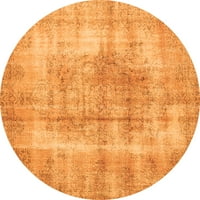 Tradicionalni perzijski tepisi za sobe u okruglom obliku narančaste boje, promjera 5 inča