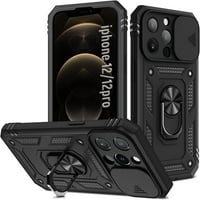 Dizajniran za iPhone Pro Case, s poklopcem stajališta i kamere [zaštita od karata) Zaštitni poklopac za iPhone