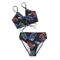 Ženski set od dva Bikini Bandeau Brazilski push-up kupaći kostim odjeća za plažu kupaći kostimi za plažu
