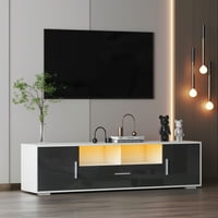 Hommoo TV stalak s LED svjetlima, tablicu ormara za TV konzole za televizore do 65