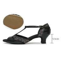 Gomelly Ladies Weeled sandala sandale s srednjim potpeticama Peep Toe Plesne cipele Udobne potpetice Žene ženske