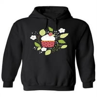 Majica s kapuljačom Strawberry Cupcake za žene -Sliku od Shutterstock, Ženski veličina 3X-Large