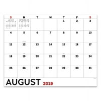 Mjesečni kalendar od srpnja do lipnja u velikoj radnoj bilježnici