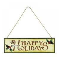 Božićni natpis na vratima sa svjetlom, natpisi s drvenim zimskim ukrasima, unutarnji i vanjski ukrasni ukras za