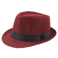 Jazz šešir muški prozračni posteljini gornji šešir šešir kovrčava crvena