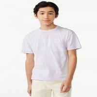 Besplatni montažni dječaci mineralno obojeni džepni majica, veličine 4-18