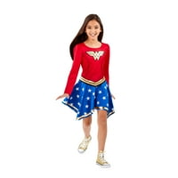 Djevojke službeno licencirane Warner Brothers Wonder Woman bilo koji dan Heros srednja, crvena, bijela i plava