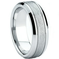 Muški vjenčani prsten poliran kobaltom, udobno pristajanje, Veličina 8