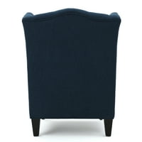 Plemenita kuća Tollman, visoko plava stolica s tamnoplavom tkaninom, plava