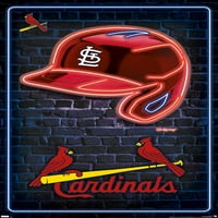 St. Louis Cardinals - plakat zida Neon kaciga, 14.725 22.375