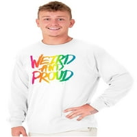 Čudna ponosna LGBTK ponos smiješna cool majica dugih rukava za muškarce i žene od 2 inča