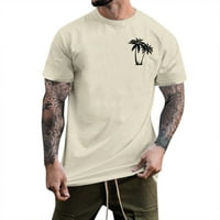 Puawkoer muški ljeto ležerno tiskanje majice majice bluza kratki rukavi okrugli vratni vrhovi majica muške odjeće