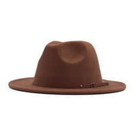 Huaai Womens Panama pojas klasični šešir šešir šešir sa šeširom široke bejzbolske kape smeđe boje