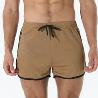Muške kratke hlače i kratke hlače Plus veličine, 9 inča s unutarnjim šavom, jednobojni ispis klasičnog Kaki kroja
