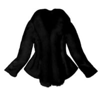 Ženski kaput Plus veličine, Jednobojni, Kratkih rukava, ugrađeni jesensko-zimski kaput