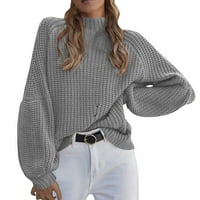 Džemperi za žene, modni džemperi s visokim vratom, pleteni pulover s dugim rukavima, džemper džemperi, vrhovi