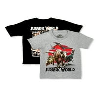 Grafički set majica za dječake iz Jurassic Parka, veličine 4-18