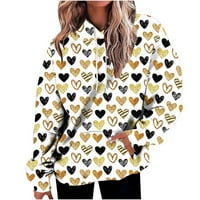 Yyeselk ženske slatke dukserice casual hoodie za tinejdžerke estetska soulska odjeća ljupko srce print feminino