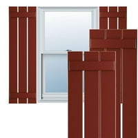 Ekena Millwork 1 8 W 48 H TRUE FIT PVC Tri ploča razmaknuta ploča-n-batten kapke, paprika crvena