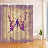 Dekor leptira akvarelna slika leptira svijetlosmeđa poliesterska tkanina zavjesa za tuširanje u kupaonici
