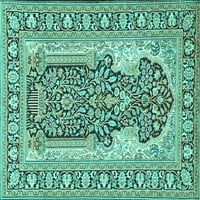Tradicionalni perzijski tepisi u tirkizno plavoj boji za prostore koji se mogu prati u perilici, površine 8 stopa