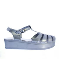 Sandale na platformi u srebrnoj boji