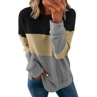 Žene Activewear vrhovi, dame klasične kapuljače s bojama u boji dugih rukava O-Neck labav lagani pulover