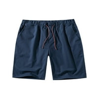 Haite muške ljetne kratke hlače visoki struk, dno čvrstog boja kratke hlače odmor za odmor plaža za odmor elastično-strujne