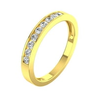 1 zaručnički prsten s dijamantnim kanalom od 4 inča u zlatu od 10 karata