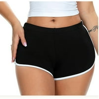 Ženske kratke hlače od 5 USD Rasprodaje, jednobojne kompresijske sportske kratke hlače za jogu, crne biciklističke