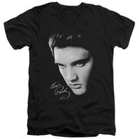 Elvis Presley - Lice - Slim Fit V Neck Majica - Srednja