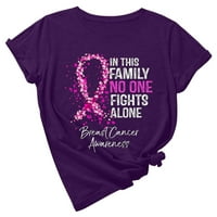 Borite se protiv raka u majici, Ženske majice za svijest o raku dojke, pokloni, ružičasta vrpca, majice s kratkim