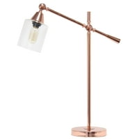 Stolna svjetiljka s naslonom za ruke elegantnog dizajna, ružičasto zlato