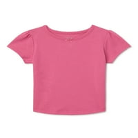 Jednobojna majica za djevojčice s kratkim rukavima od 0,3-24 m