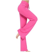 Bootcut joga hlače za žene visoki struk vježbaju gamaše izvlačenje vuče na hlačama s džepovima aktivna odjeća