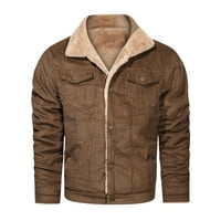 Modna jakna za mušku ležernu vanjsku odjeću, teretna jakna, smeđi kaput,3 inča