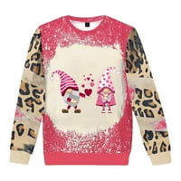 Ženski pulover hoodie leopard ispis Drop pulover pulover za Valentinovo