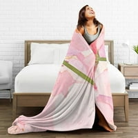 Anti-piling ultra-meka pokrivača Micro Fleece pokrivač za kauč za krevet, ružičasta ruža za bacanje deke za sva