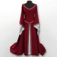 Renesansna Fair suknja, srednjovjekovne vikinške haljine za žene, gotičke renesansne Fair haljine, ogrtač s kapuljačom