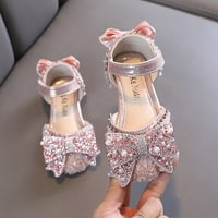 Proljetne i jesenske nove dječje biserne ravne cipele za djevojčice princezine cipele s mašnom obične Ležerne