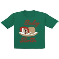 Nezgrapni stilovi, ružna božićna majica za djevojčice, dječja košulja s malim božićnim ljenjivcem za dječake