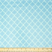 Pamučna tkanina za šivanje u boji dvorišta od 44, cik-cak puderasto Plava