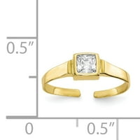 Prsten za prst od najfinijeg zlata s kubičnim cirkonima od žutog zlata od 10 karata
