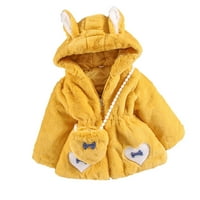 WAVSUF Dječje jakne za djevojčice i dječake s kapuljačom Clearance Casuny Cratyon Fall i Winter Yellow Coats Veličina