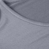 Rasprodaja ženskih vrhova ispod $ ženska modna ležerna ljetna obična bluza s kratkim rukavima, siva, Siva