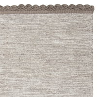 Jednobojni tkani pamučni tepih od 5' 8', siva