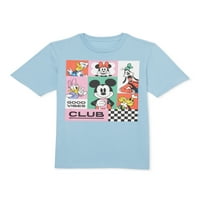 Disney Boys Mickey Mouse Good Vibes Club Grafička majica, veličine 4-18